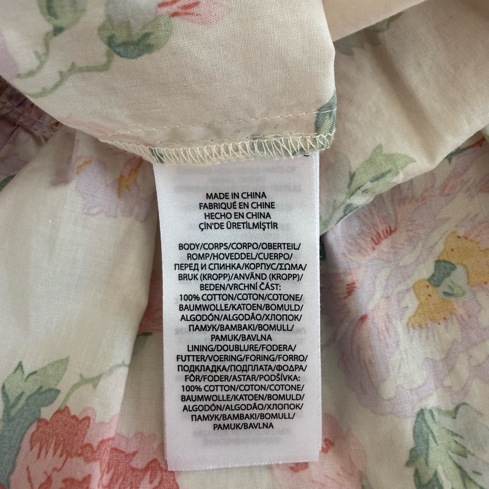 Polo Ralph Lauren Floral Smocked Cotton Dress XS NWT $398 - Picture 12 of 13